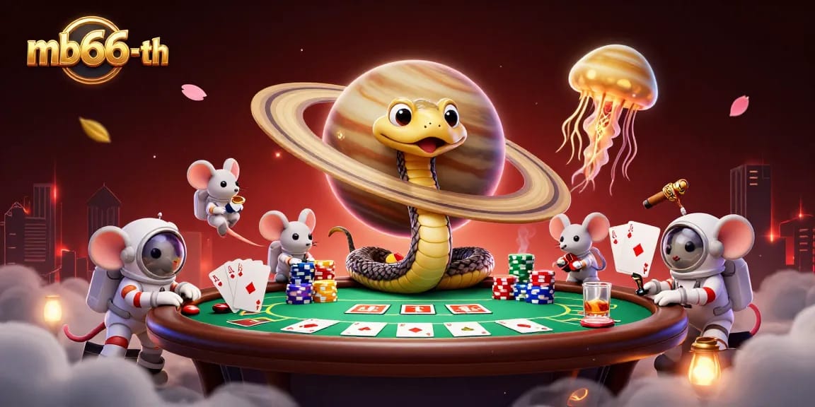Experience cosmic gaming fun at mb66-th with the Saturn snake roulette and vibrant casino elements.