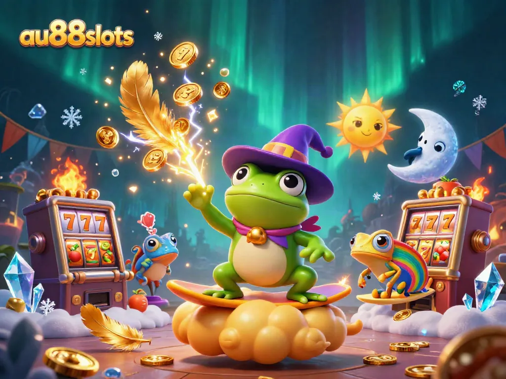 Experience the thrill of au88slots with golden coins, lively characters, and dynamic casino elements.