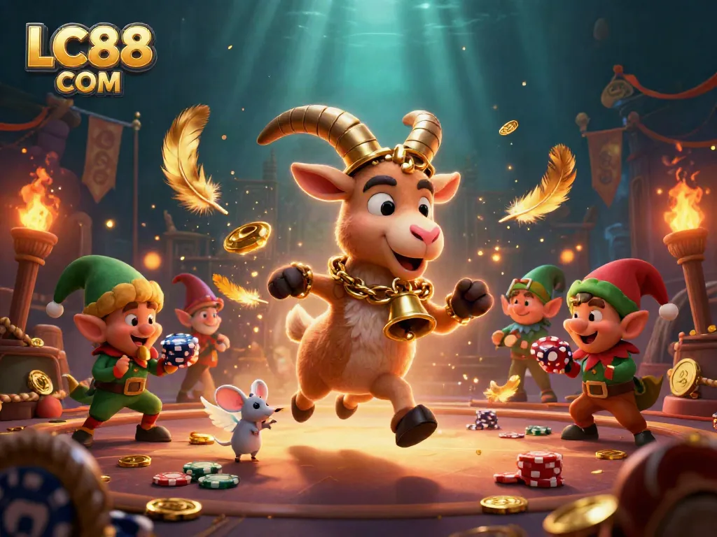 Join the thrilling LC88 COM holiday casino with Krampus and friends in a festive 3D scene.