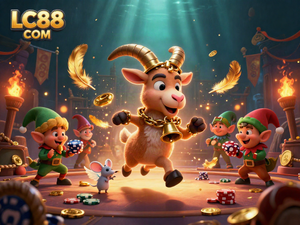 Join the thrilling LC88 COM holiday casino with Krampus and friends in a festive 3D scene.