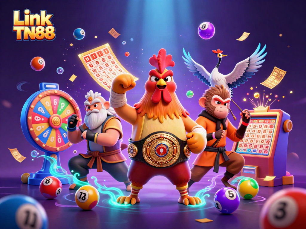 Engage in exciting casino action with Link TN88 featuring lively characters and dynamic game elements.