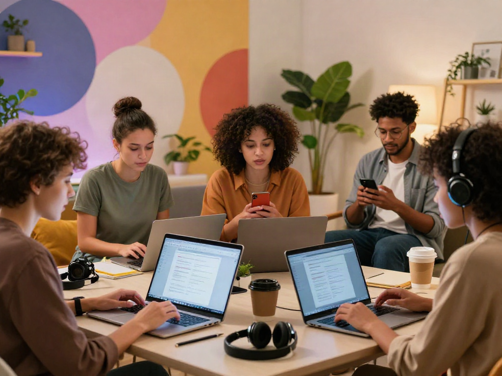 Engaging sex chat discussion in a cozy digital environment with diverse participants.