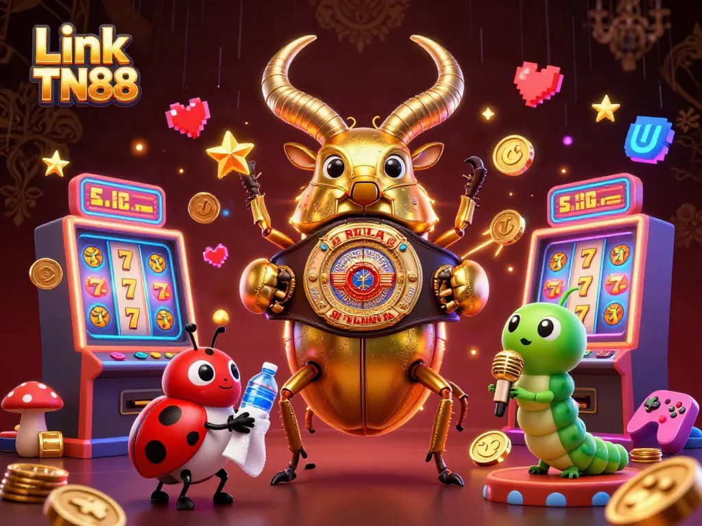 Experience the thrill of gaming with Link TN88, showcasing vibrant casino-themed characters.