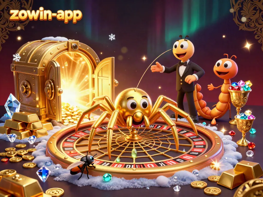 Experience thrilling gameplay with zowin-app as the spider spins fortune in a dazzling casino world.