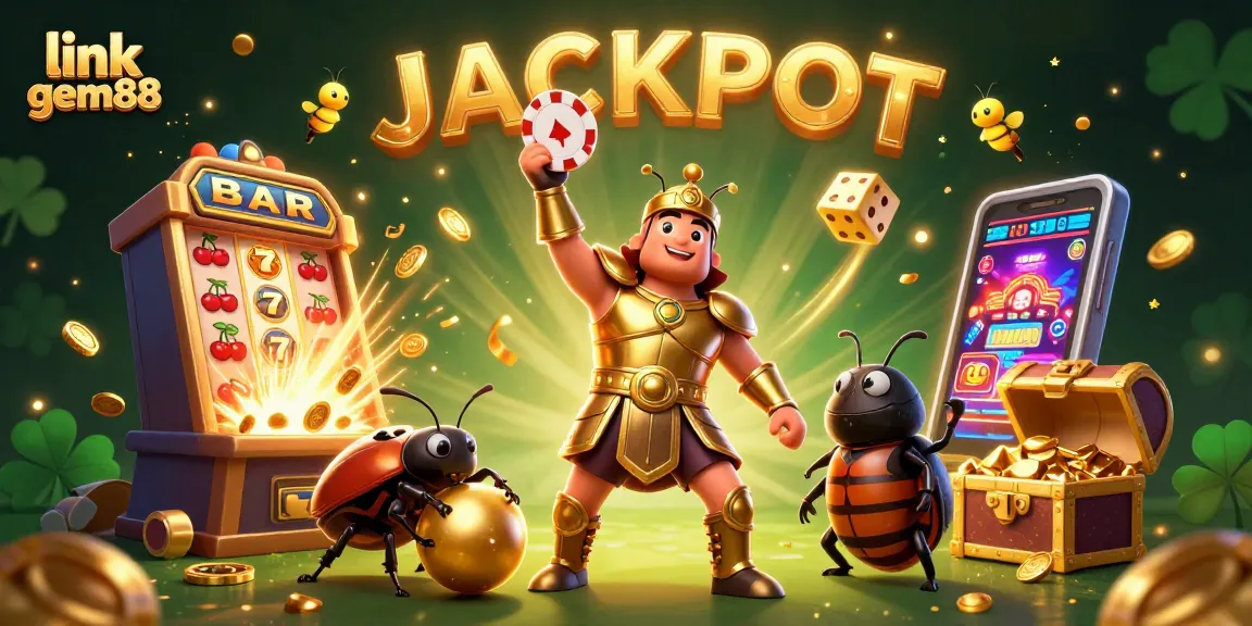 Engage with link gem88 and experience a thrilling casino adventure in a vibrant 3D illustration!