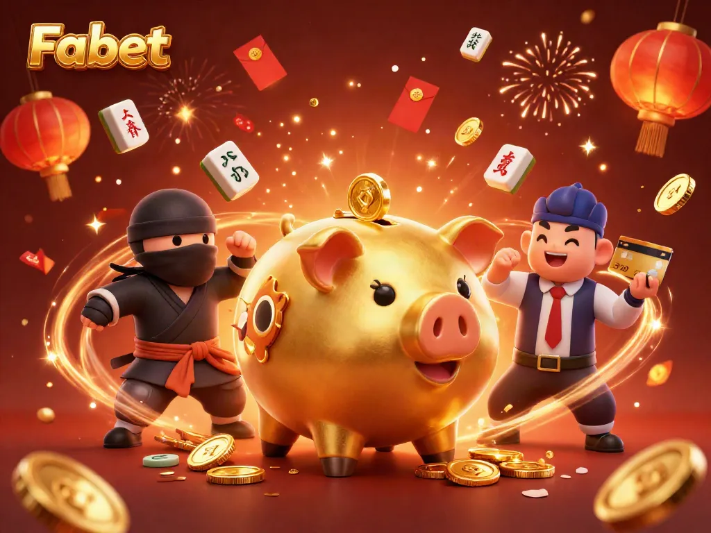 Experience Fabet's thrilling gaming world with colorful characters and rich casino elements.
